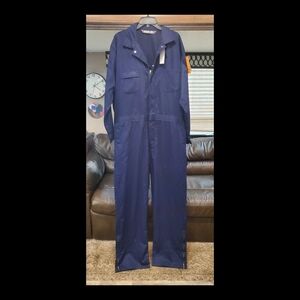 Berne Men's Navy Coverall Work Jumpsuit